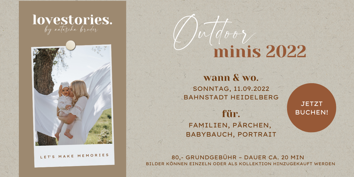 Outdoor Minis 2022 Fotoshooting Heidelberg Familie Babybauch Pärchen